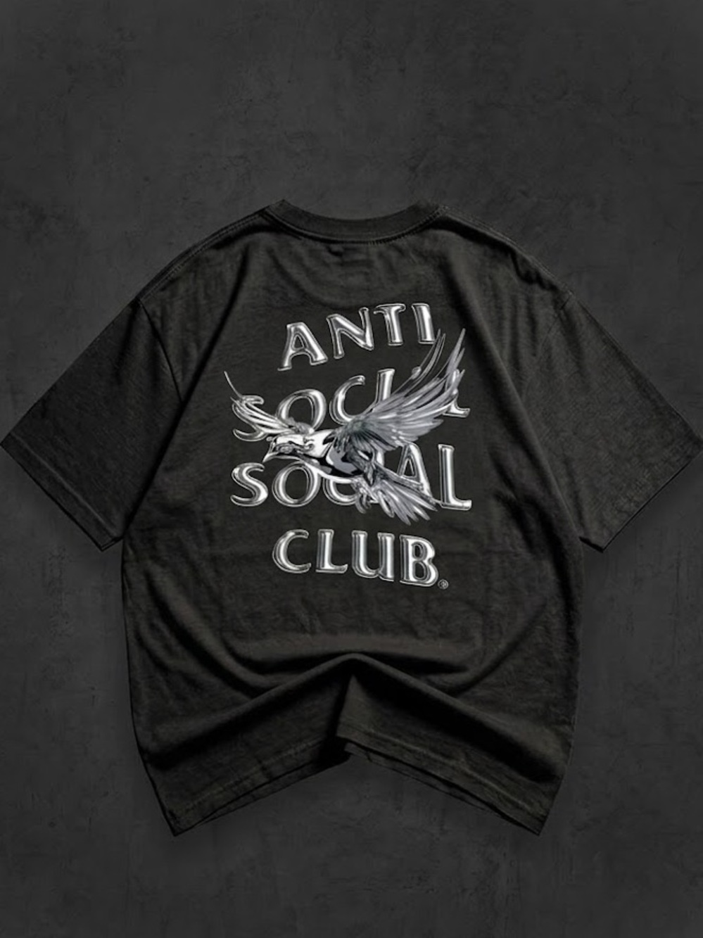 🆕 Anti Social Social Club T shirt Frantically Melting Tee in Black NWT Large